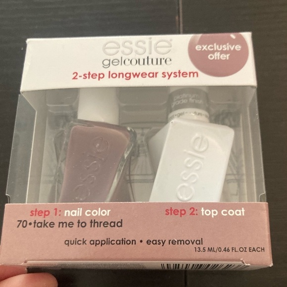 Essie Gel Couture 2-Step Longwear System - Take Me to Thread color set.Brand New - Picture 1 of 4